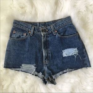 Levis high waisted shorts